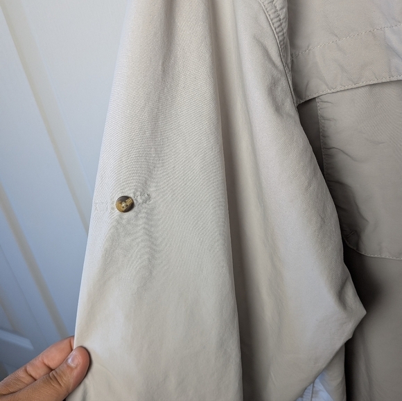 L.L BEAN Vintage Men Button Down Shirt Long Sleeve Size XXL TALL off White Cream - Picture 6 of 11